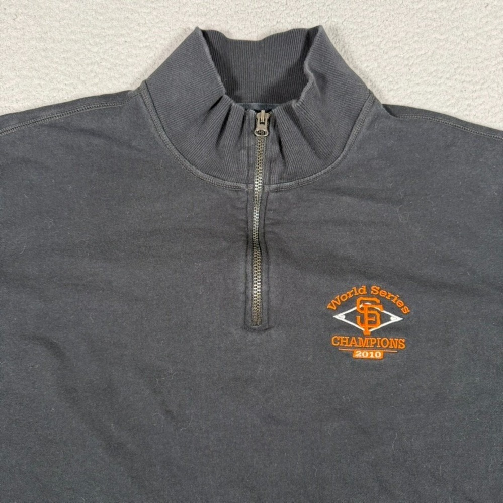 San Francisco Giants Sweater Mens XXL Black World Series Champions 2010 Pullover
